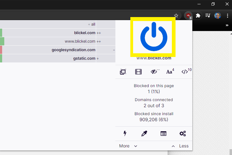 Ublock Chrome 3